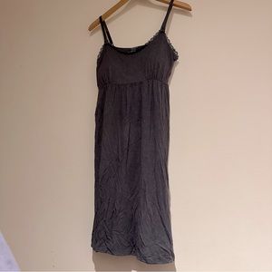 Motherhood maternity charcoal grey nursing pajama dress, medium